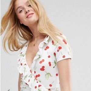 NWT! Wrap dress cherry print from ASOS